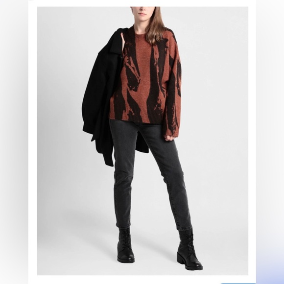 Kenzo Wool Sweater Brown Pleat Camo Jumper Designer Fall Oversized Cozy Chunky - Picture 2 of 12